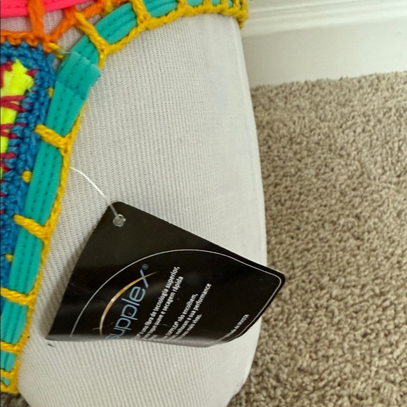 Vibrant Neon Crochet Bikini Set top small bottom, medium, made in Brazil - Picture 7 of 15